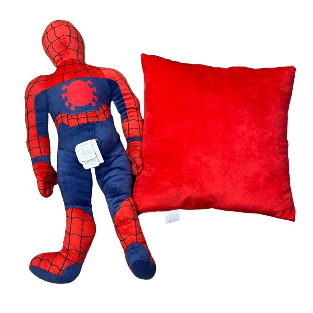 Marvel Spiderman Stuffed Pillow Doll Set Plush Red Blue 2 Pieces - Picture 2 of 11